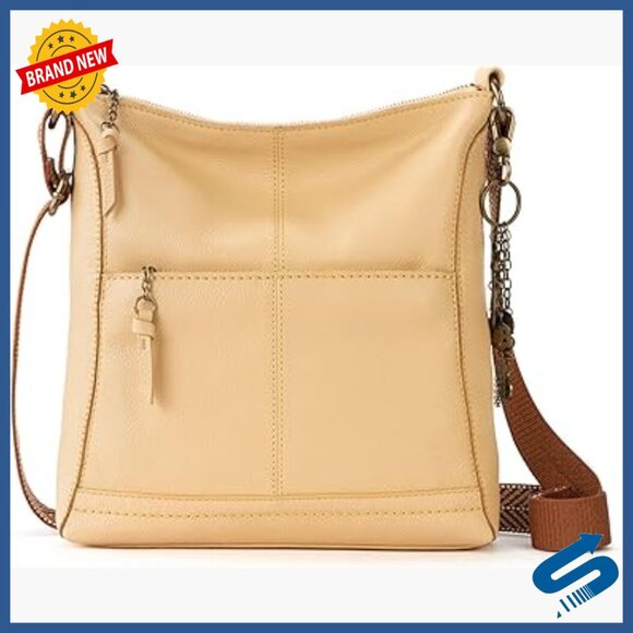 Leather Crossbody Bag with Adjustable Strap Multiple Pockets for Everyday